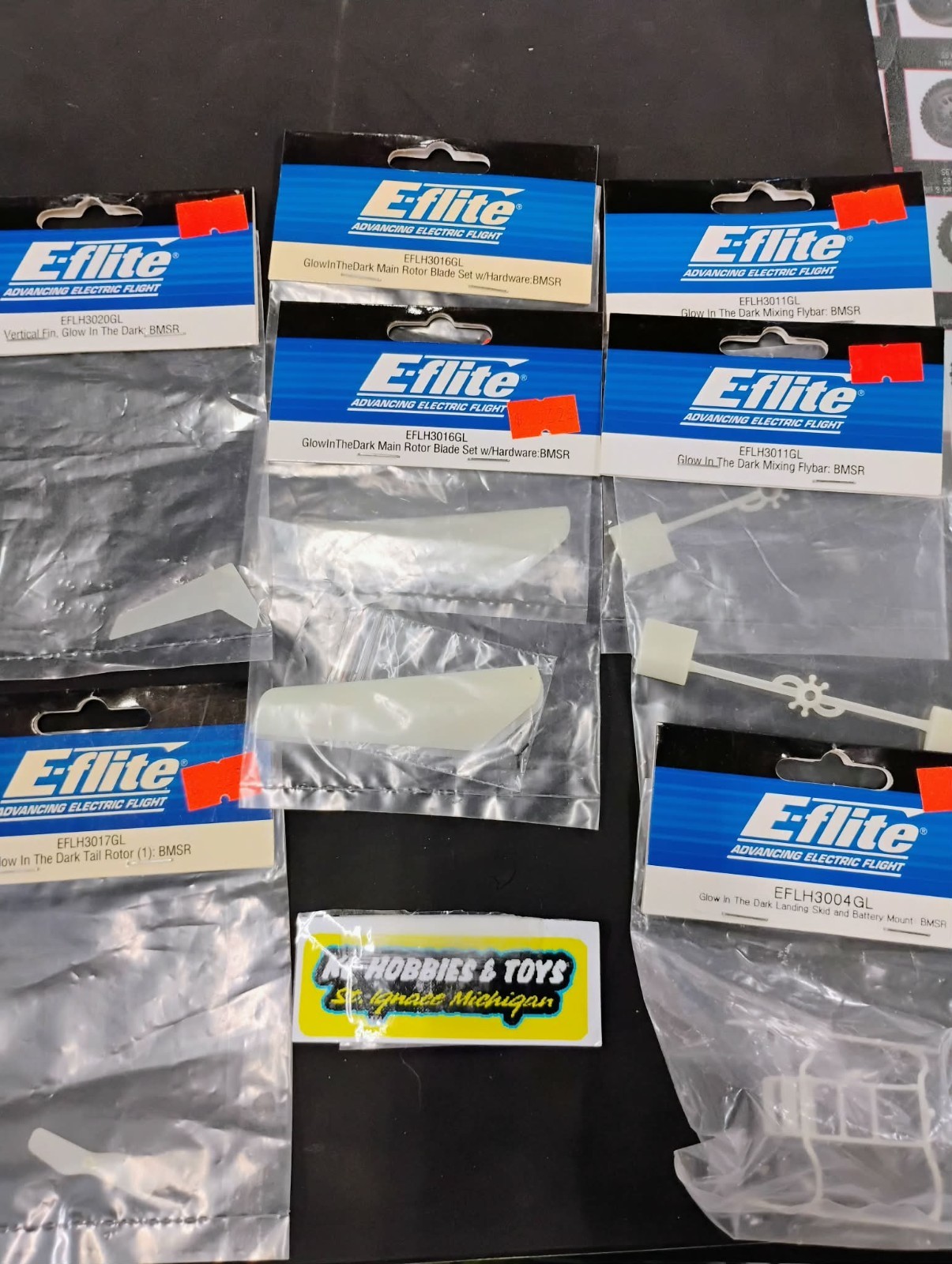 E-Flite BMSR Misc replacement parts Glow in the Dark New!