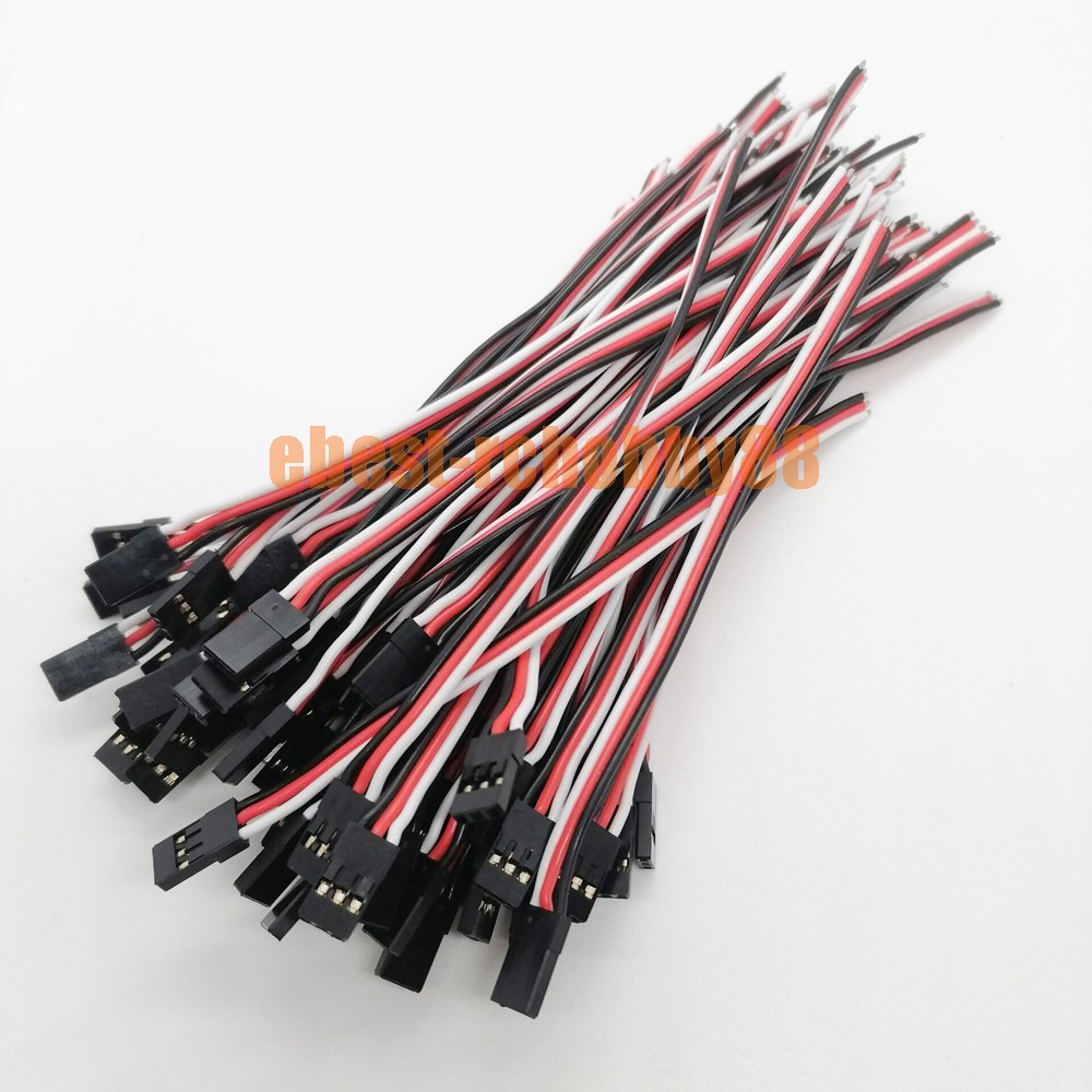 50 pcs DIY-JR Male Servo Plug 150MM 20AWG 100Cord Tail Pigtail Connector Cables