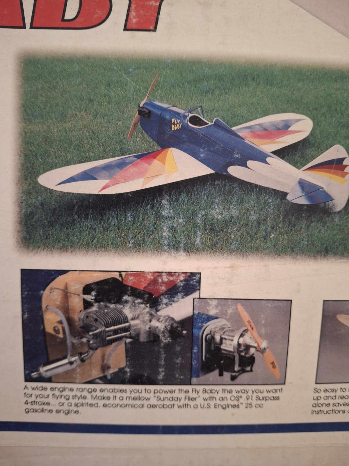 DYNAFLITE 1/4 SCALE FLY BABY RC KIT . N.O.S.