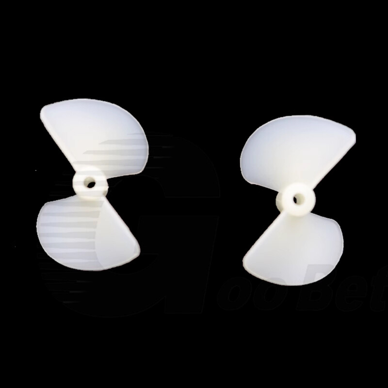 Toy RC Boat 26mm Nylon Propeller Prop 2-Blade CCW CW For 2mm Shaft Motor White