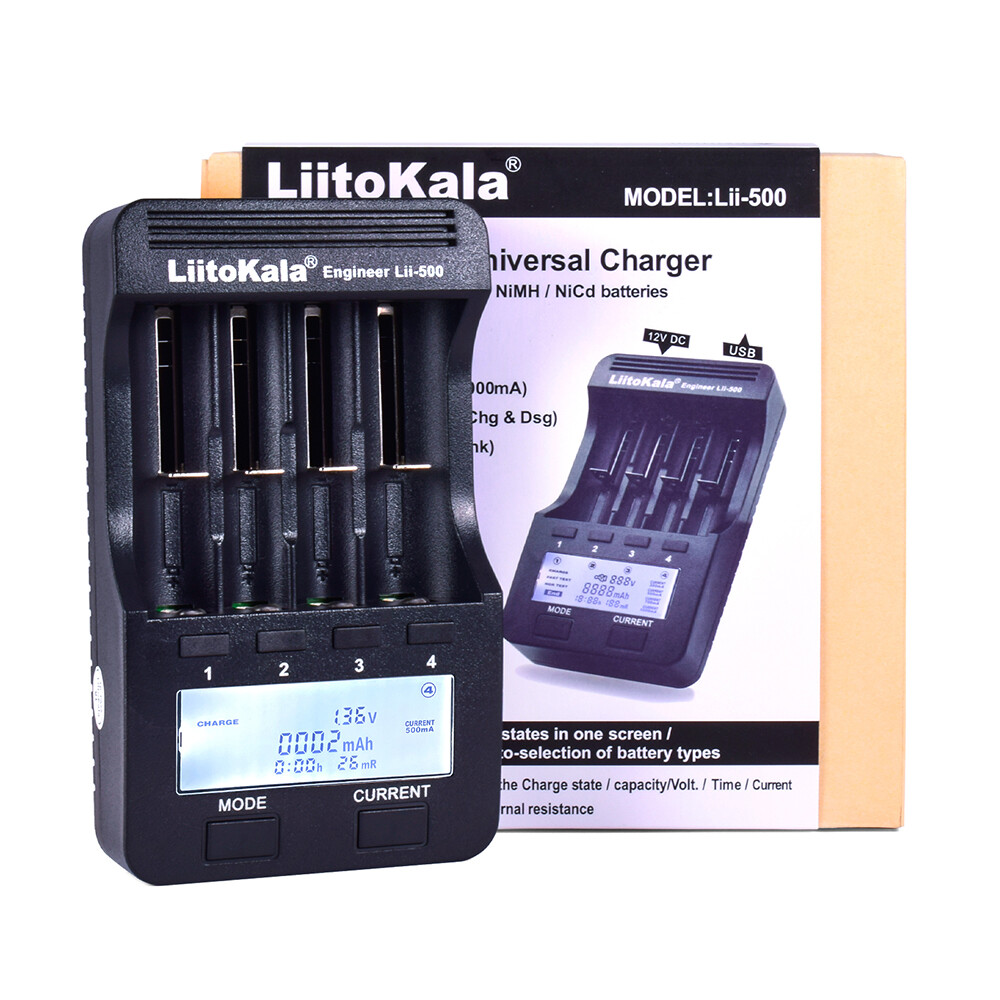 Liitokala Smart Charger Tester LCD for Li-ion 18350 AA AAA NiMH Lithium Battery