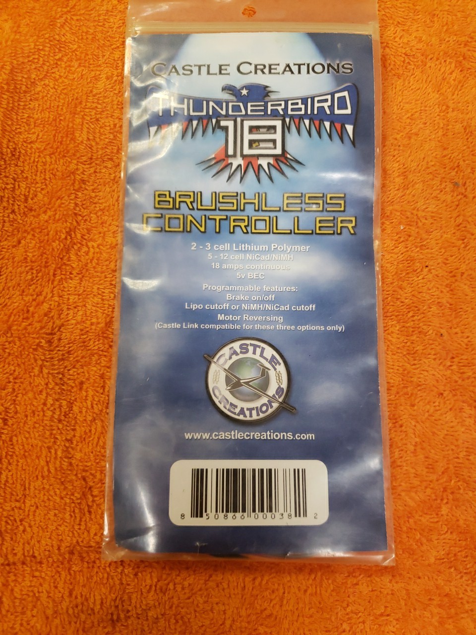 Castle Creation Thunderbird 18 Brushless Controller 18amp 5v BEC – New – JT25