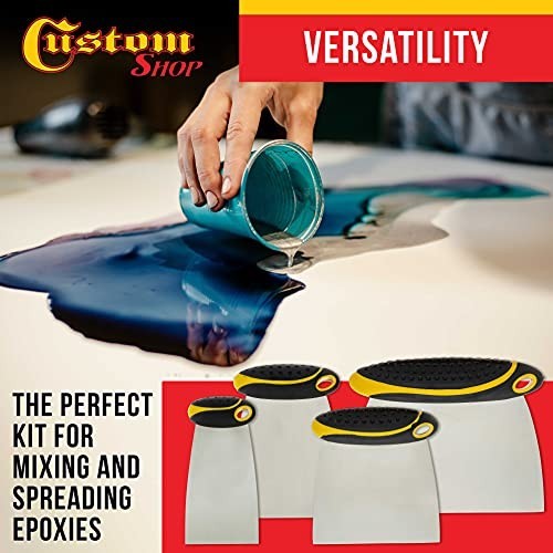 4-Piece Carbon Steel Body Filler Spreader & Putty Scraper Set – Ergonomic Handle