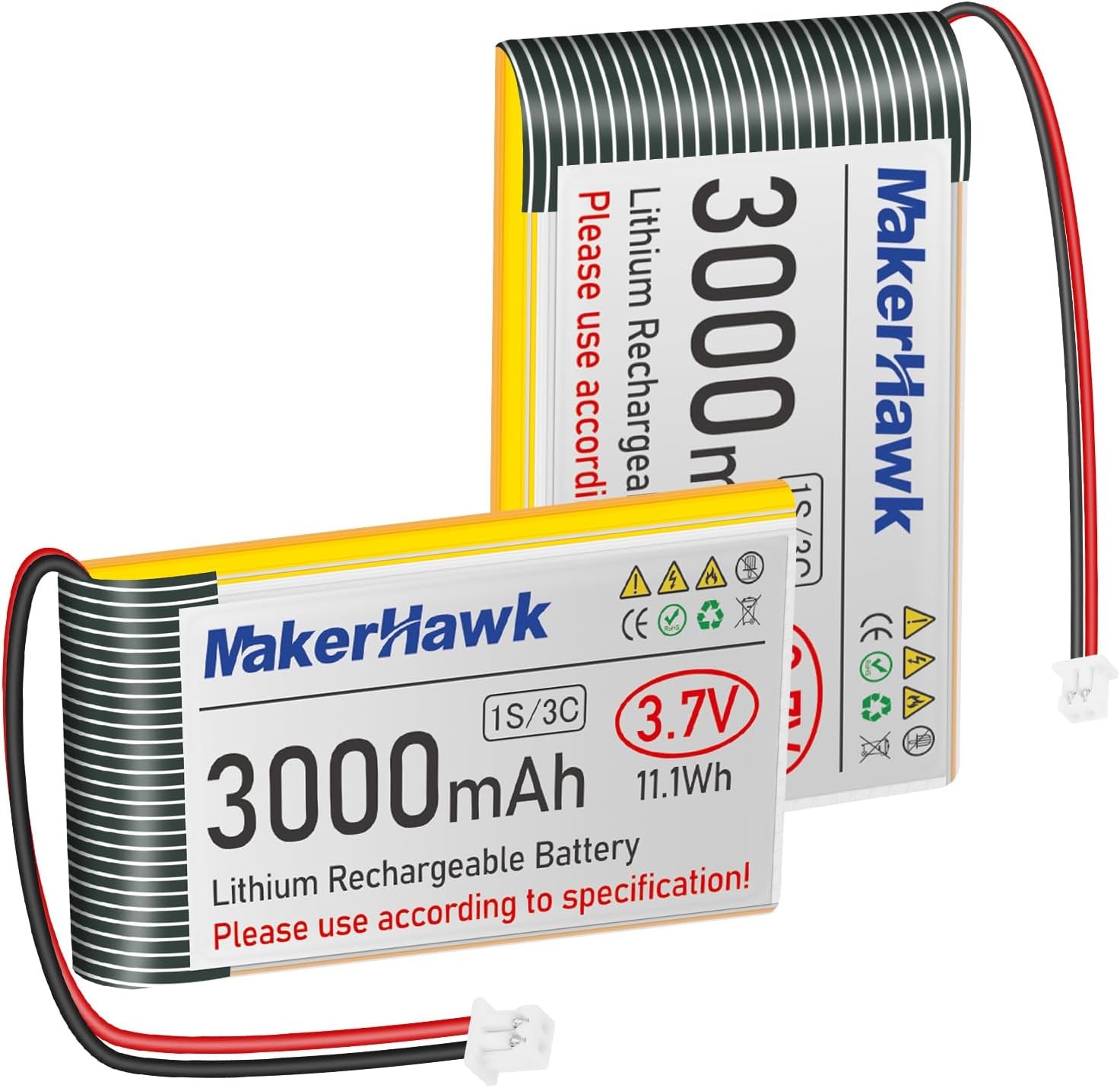 Airsoft Battery 11.1v Nunchuck 3100mAh Tactical Aeg M4 Ak47 Mini Li-ion Battery