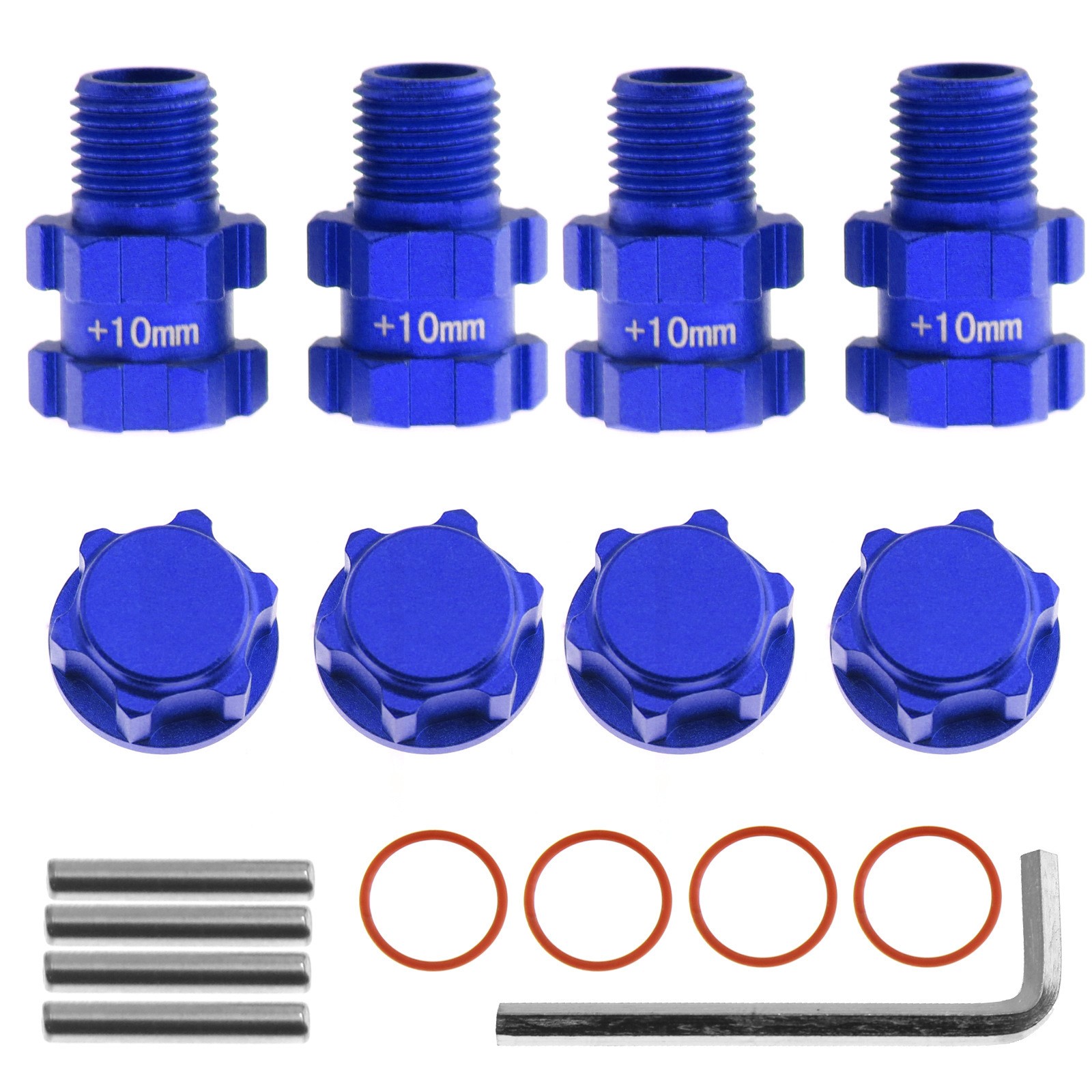 4PCS 14mm to 17mm Wheel Hex Hub Adapter For Senton 4X4 AR102667 (red) Rc Car;