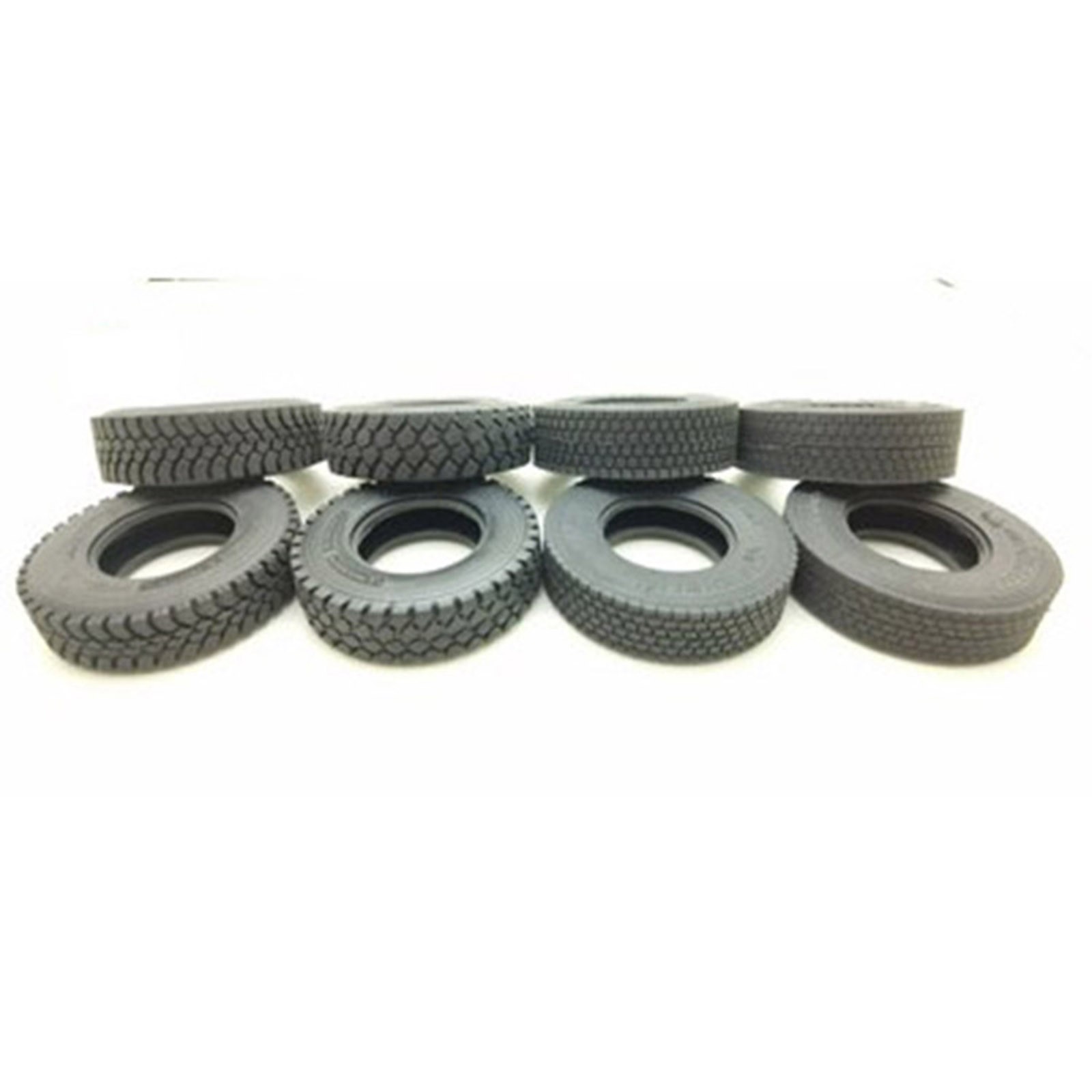 2* Rubber Tyre Tires for Tamiya 1/14 770S 56368 Trailer RC Truck Buggy Car Parts