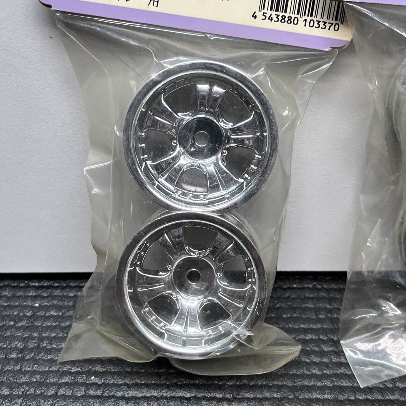 Square Chrome Wheel Set 4mm Offset For Tamiya M-Chassis HPI Mini RS4 Vintage RC