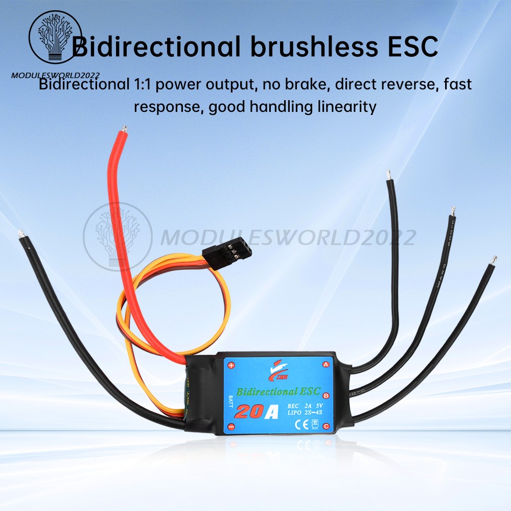 20A/30A/40A/50A Bidirectional Brushless ESC for Remote Control Ship Pneumatic