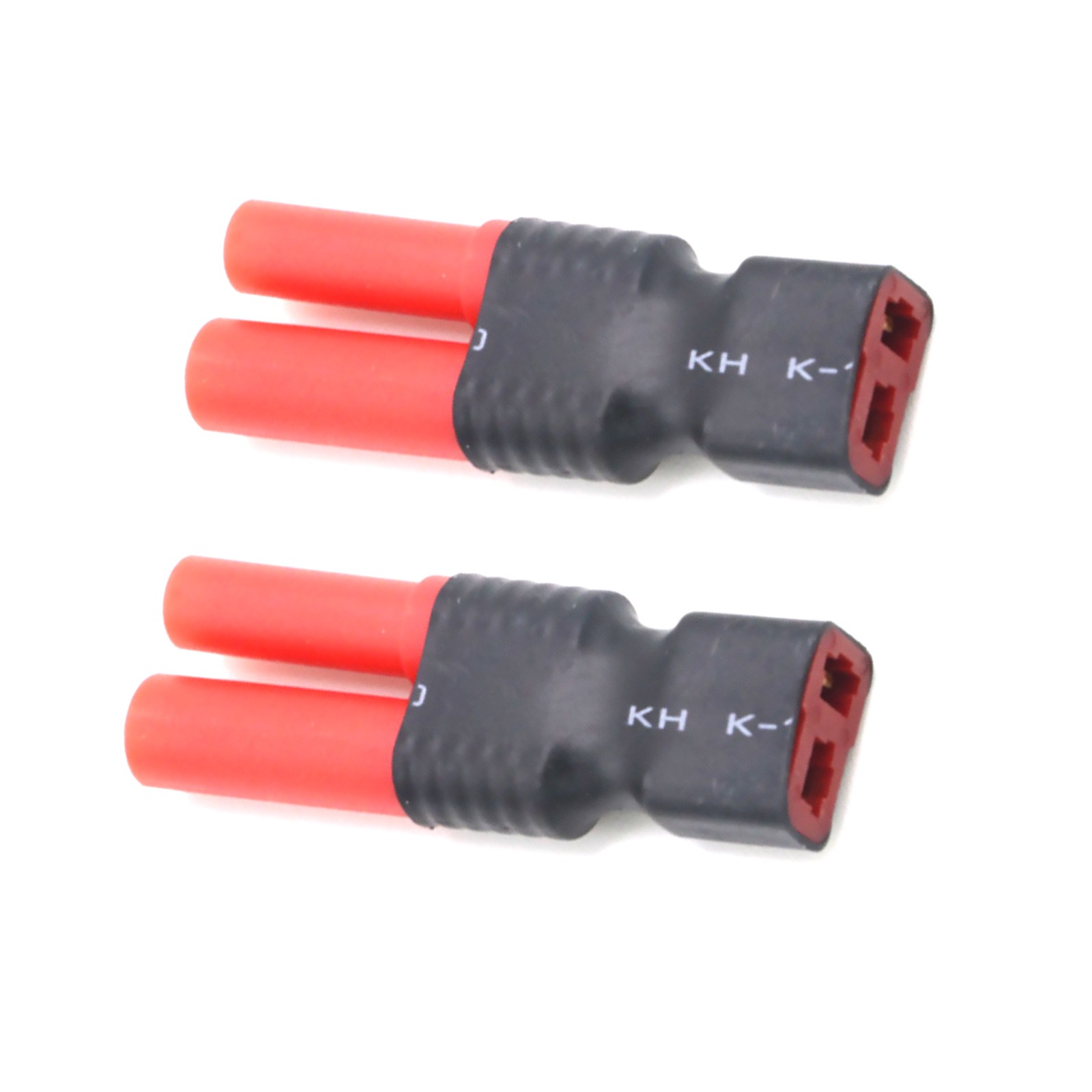 2pcs T Male/Female to HXT4.0 Adapter Lipo Battery Bullet Deans Cordles Connector
