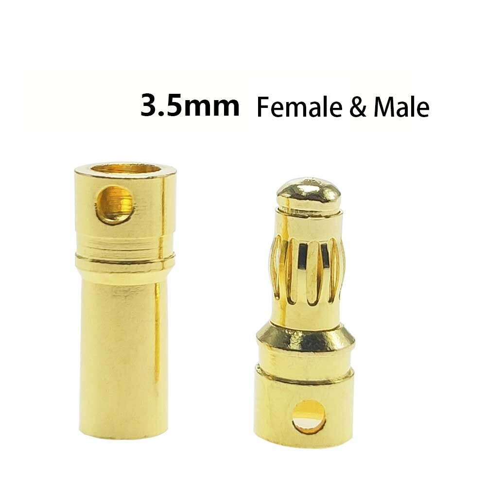 40pcs 3.5mm Banana Bullet Connector Plug Male Female for Battery Motor Brushless