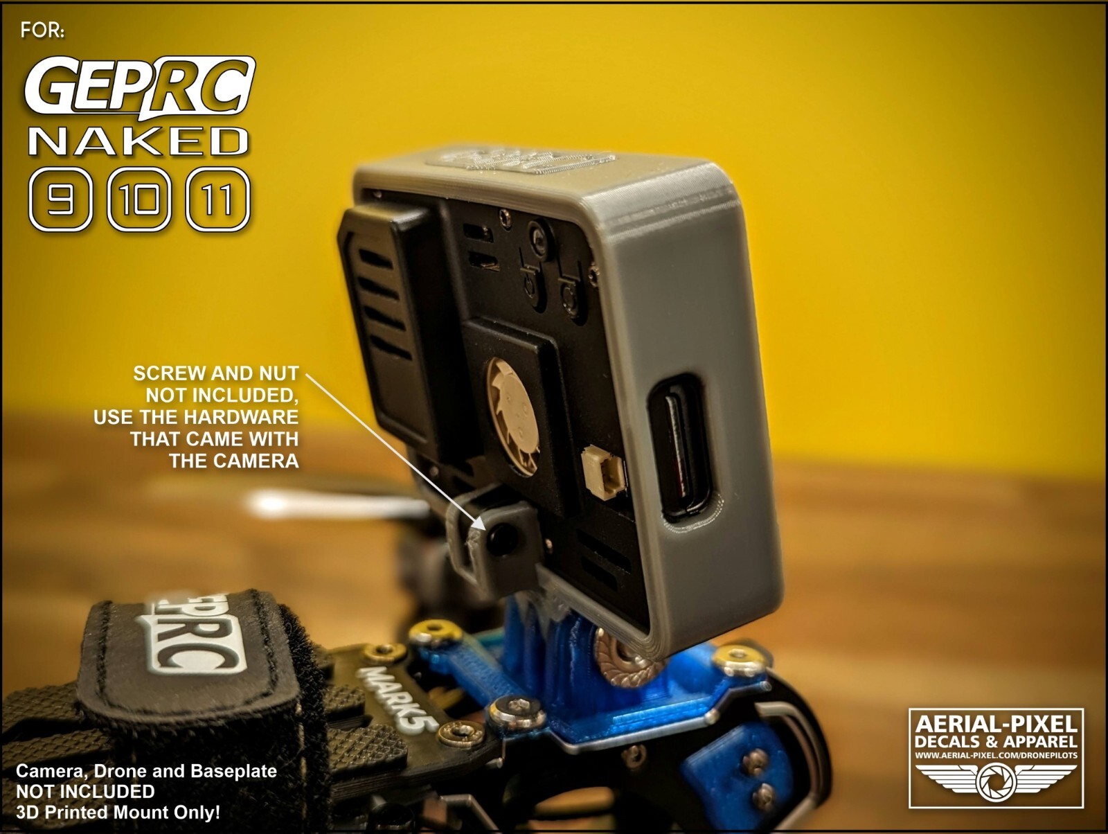 GEPRC Naked Camera Protector for GP9 GP10 GP11 Full Size GoPro Mount – 10 Colors
