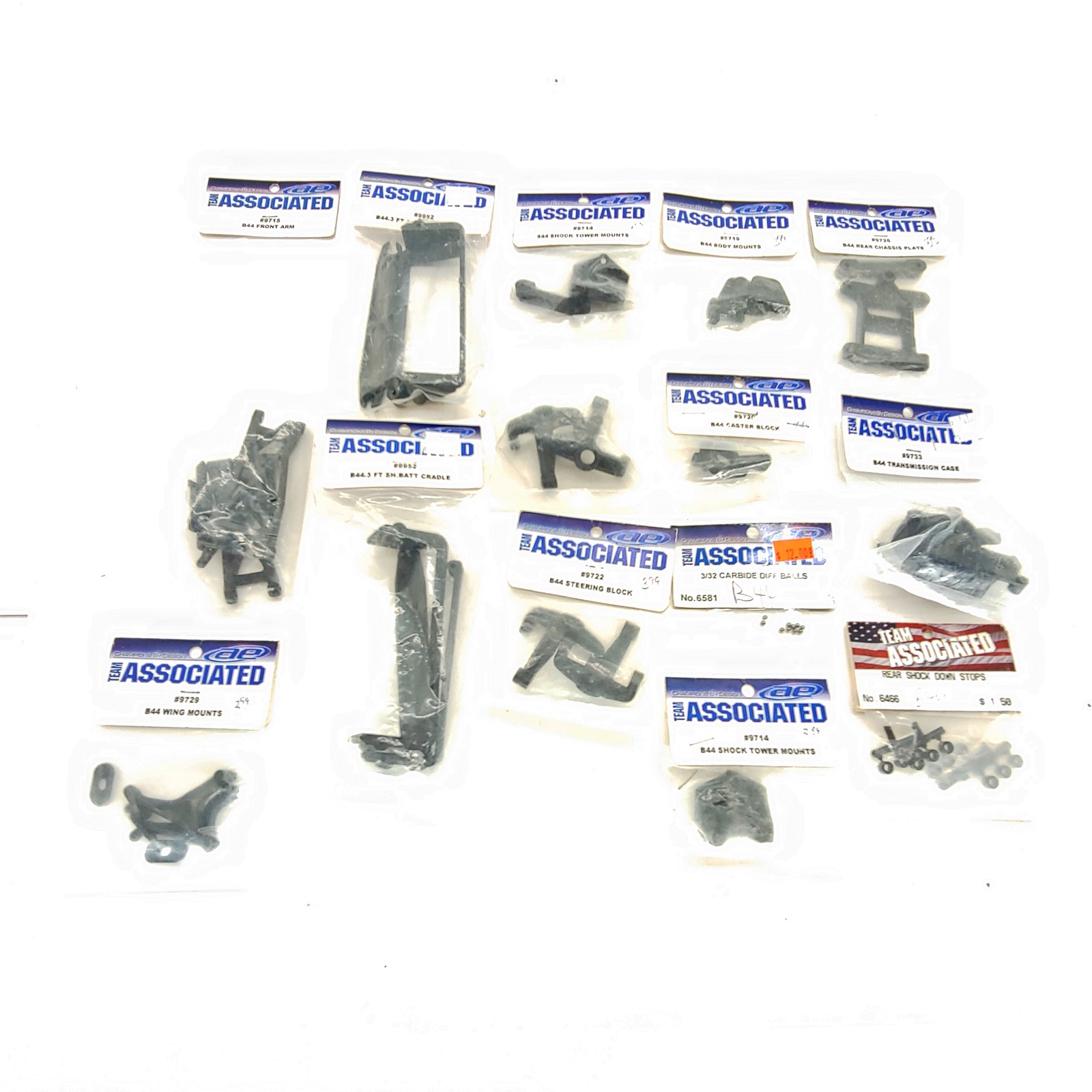 Team Associated B44 Parts Lot – 9733 9952 9726 6581 9715 9729 9719 9714 9722