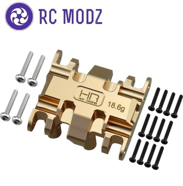 Hot Racing SXTY38LH Axial SCX30 Brass Center Gear Box Mount