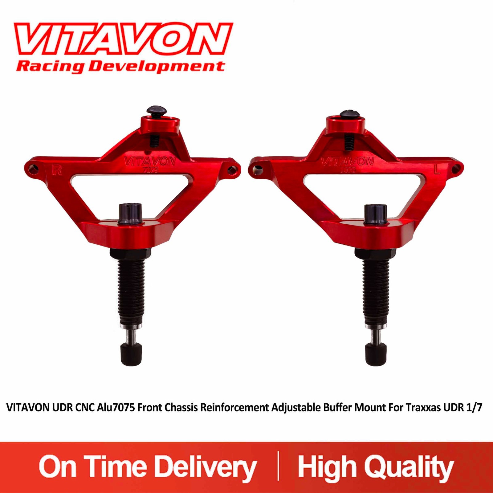 VITAVON UDR Front Chassis Reinforcement Adjustable Buffer Mount For UDR 1/7