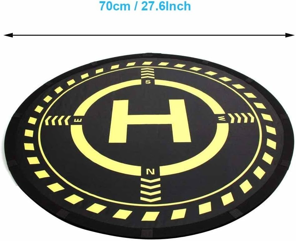 Drone Landing Pad 27.6in Waterproof Foldable Mat with LED Night Light for DJI RC