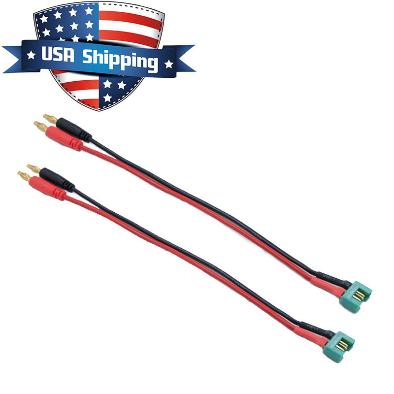 2pcs 4mm Bullet/Banana Plug to MPX Charge Cable for SenseFly eBee LiPO Battery