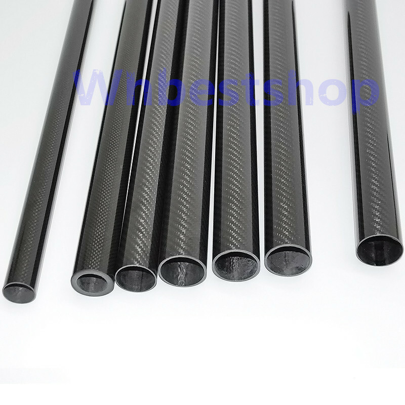 3K Carbon Fiber Tube 11mm 12mm 13mm 14mm 15mm 16mm 17mm 18mm 19mm 20mm x 500mm