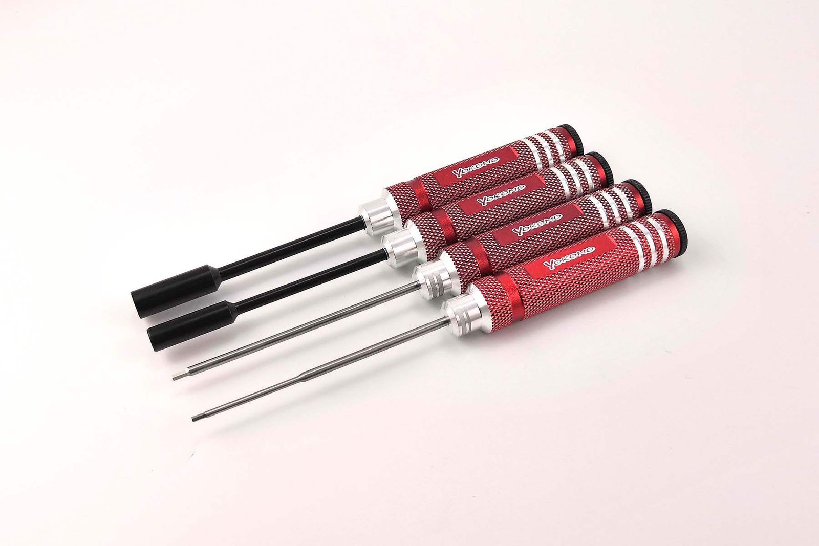 Yokomo Metric Hex & Nut Driver Set (1.5, 2.0, 5.5, 7.0mm) (Red) [YT-YRTSRA]