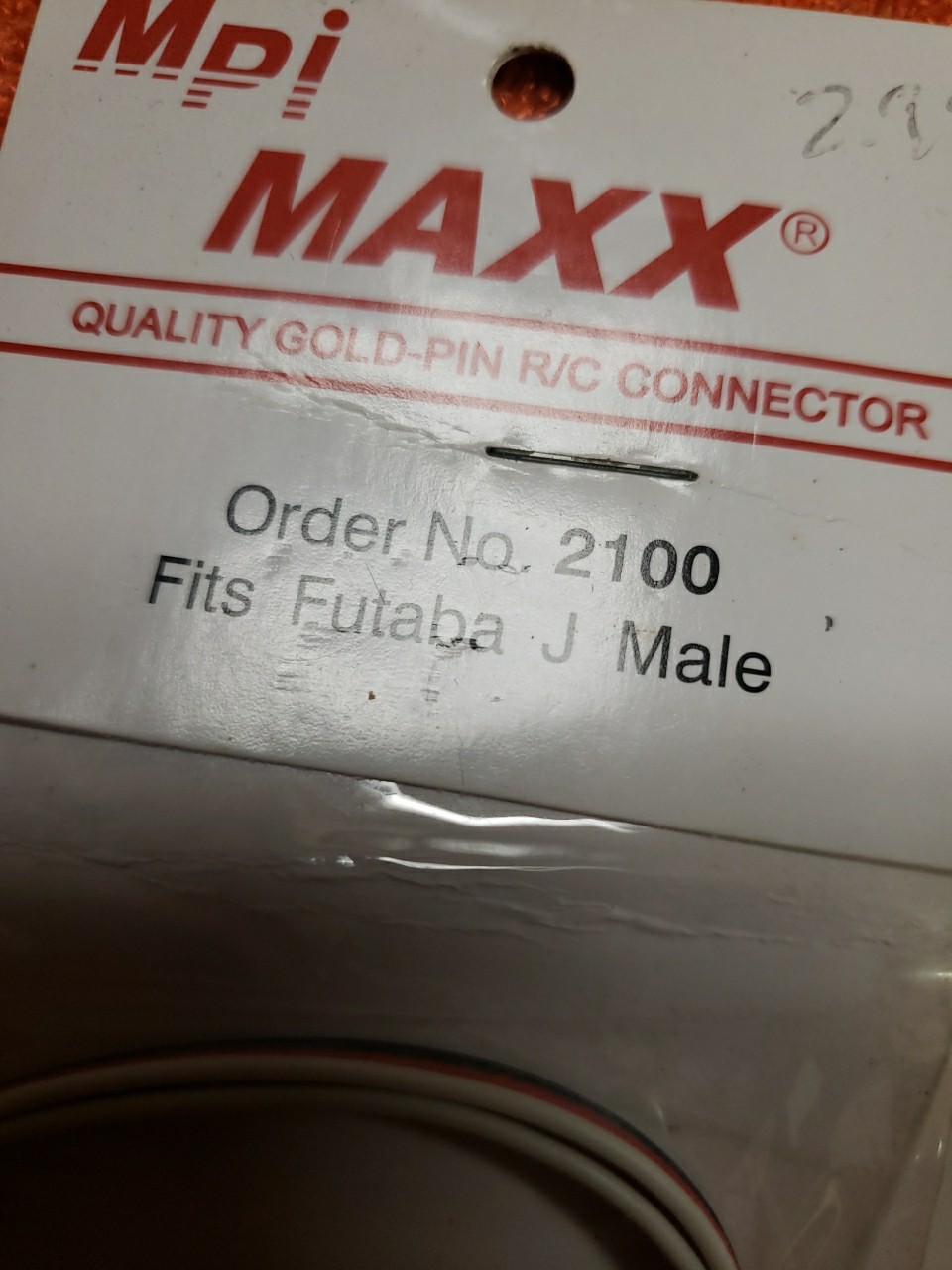 Maxx products – MPI Servo Wire – Fits Futaba J Male – Part 2100 New!