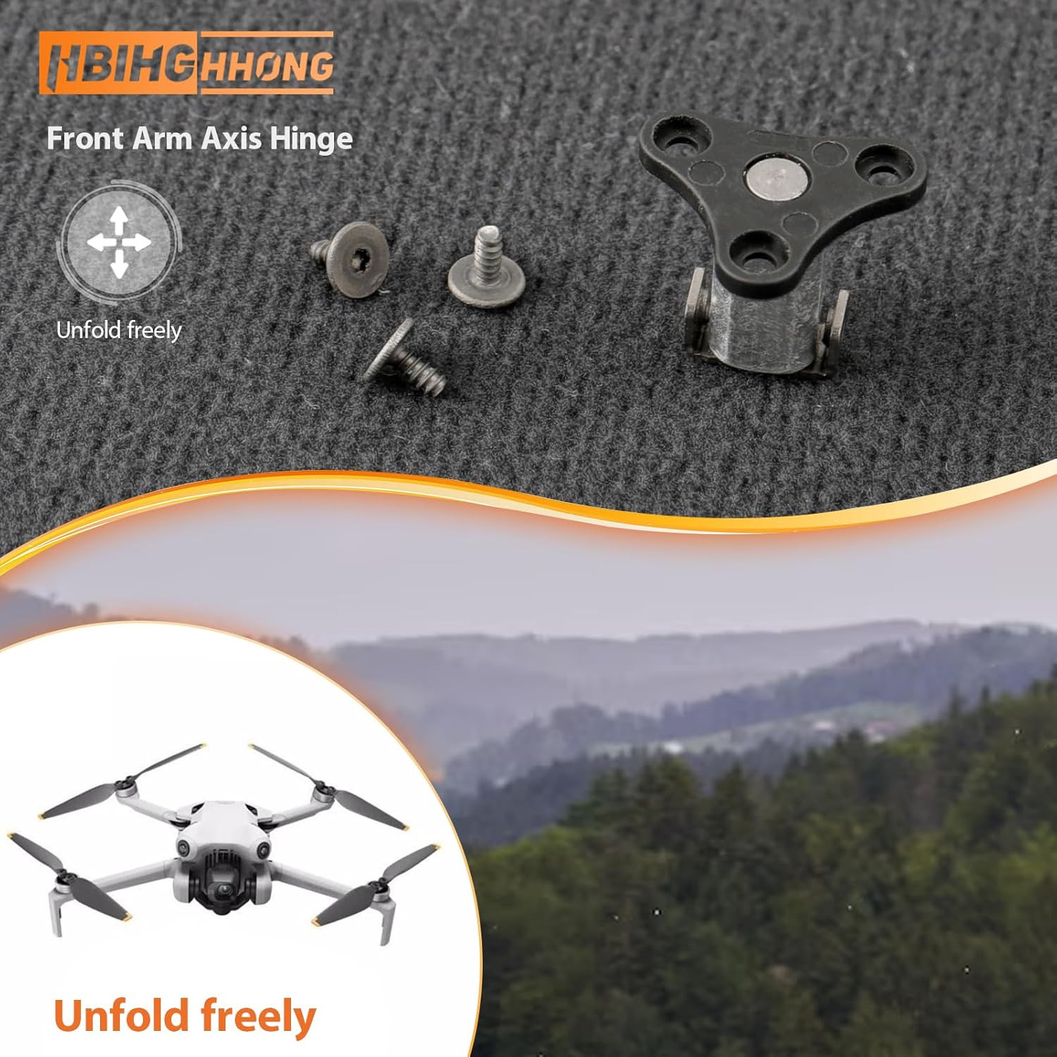 Front Arm Axis Replacement for DJI Mini 4 Pro/Mini 3 Front Arm Shaft Screws Arm