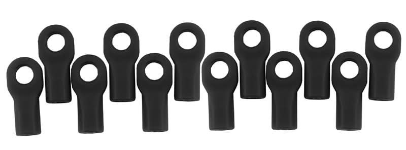 RPM80472 1/10 SHORT ROD ENDS: BLACK (12)