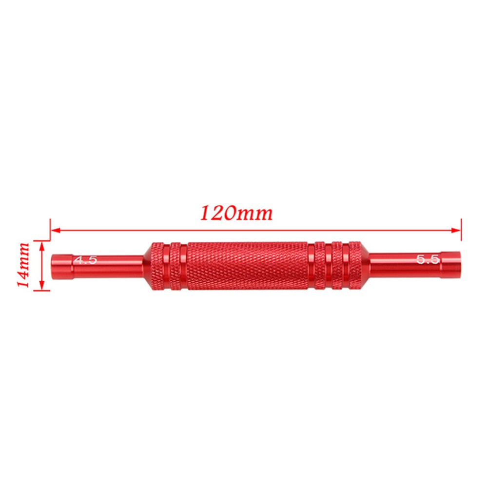 3X Aluminum Double Head RC Car Repair Hexagon Sleeve Screwdriver Hex Wrench Tool