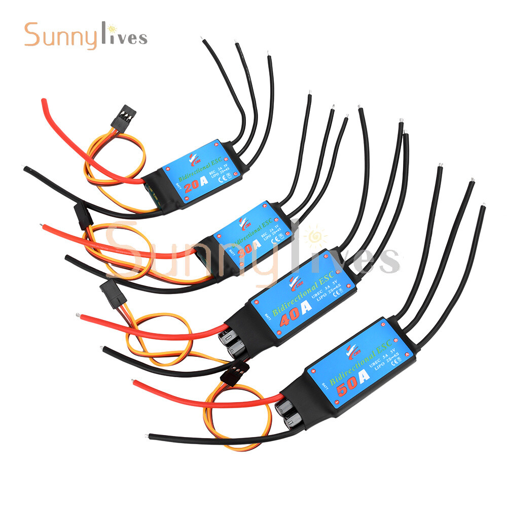 20A/30A/40A/50A Bidirectional Brushless ESC for Remote Control Ship Pneumatic
