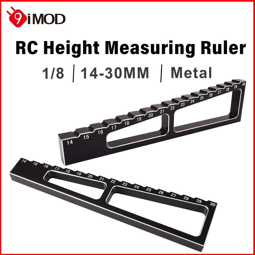 9IMOD RC Car Ride Height Gauge 14-30MM Metal Chassis Measureing For 1/8 Vehicle