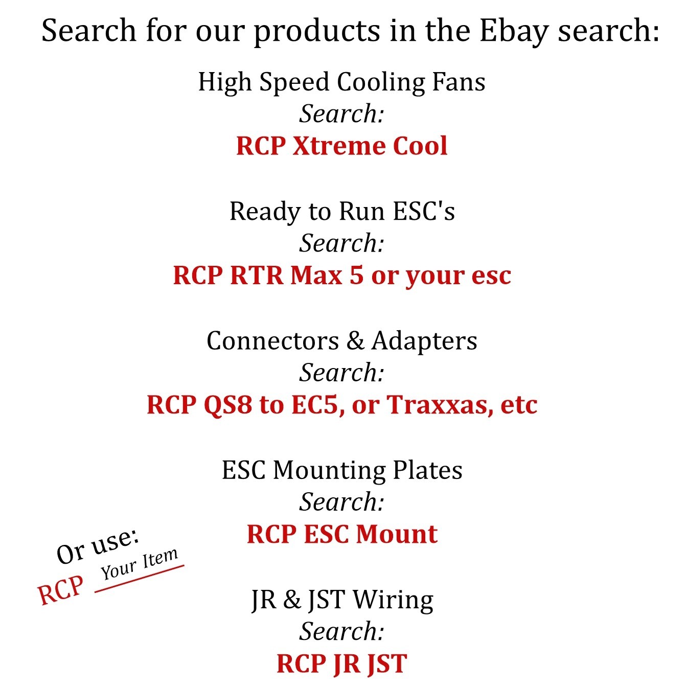 RCP Xtreme Cool ESC Max 5 G1, G2, or G2 Plus 40mm Fan Kits You Supply the Fan