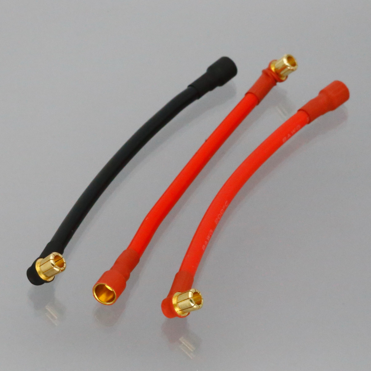 Heavy Duty​ 90-degree 8mm Bullet Male to Female 8-Gauge AWG 4~12″ Extension wire