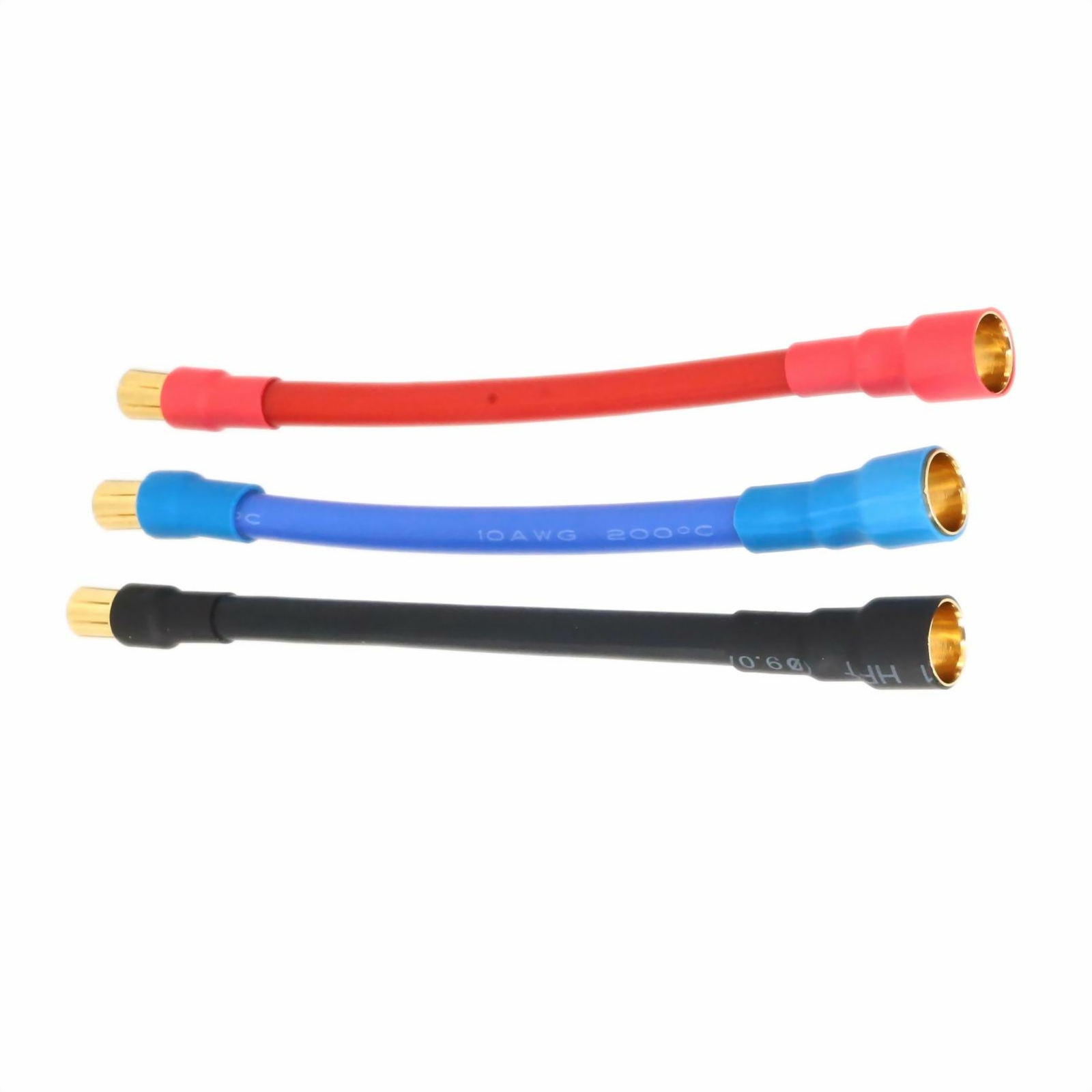 1set RC Brushless Motor Controller ESC Bullets 6.5mm M to 8mm F 10AWG 4~20″ wire