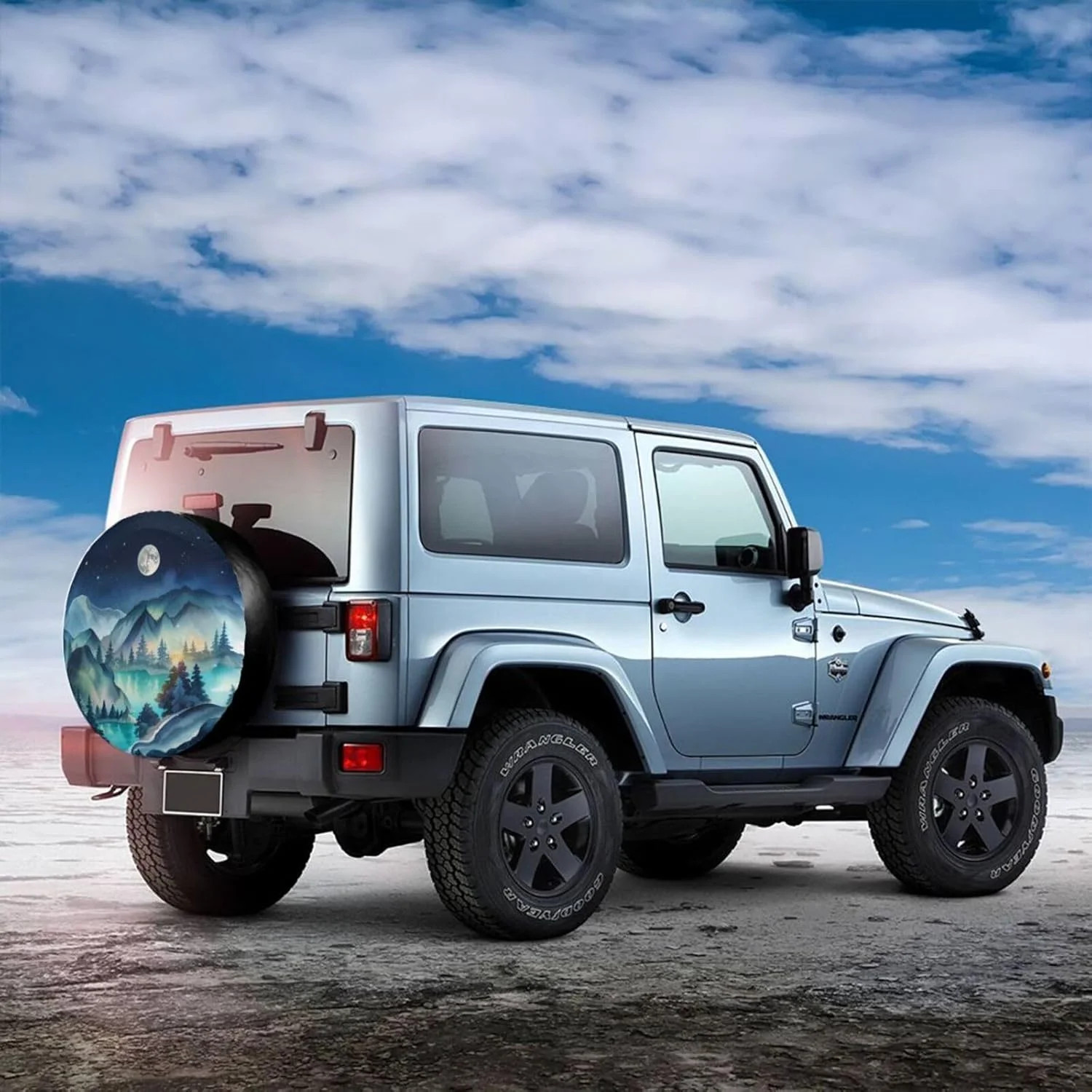 Mountains Natural Scenery Spare Tire Cover Wheel Protector Weatherproof Wheel Co