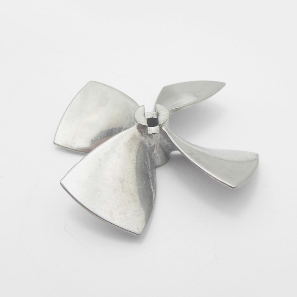 4mm Shaft 4-Blades Metal Propeller Prop 44mm 55mm 60mm for Scale RC Boat Marine