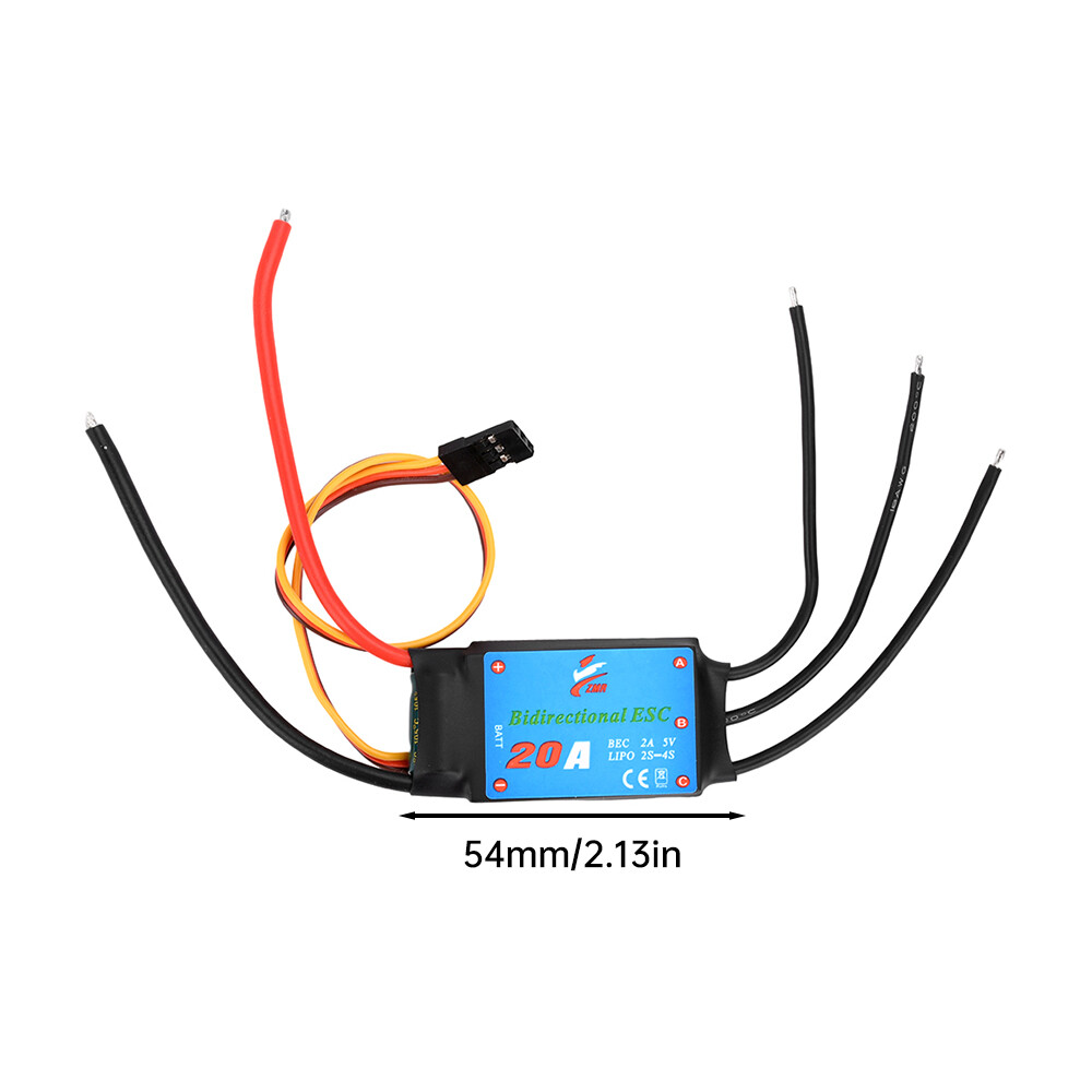 20A/30A/40A/50A Bidirectional Brushless ESC for Remote Control Ship Pneumatic