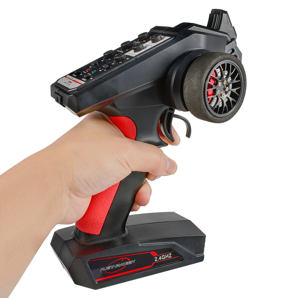 AUSTAR RC Transmitter and Receiver 2.4G 3CH 4CH 6CH for 1/10 1/8 Crawler TRX4