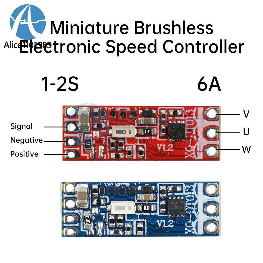 1S-2S 6A Micro Brushless ESC Motor Controller Board for 1104 1106 1306 1407 1503