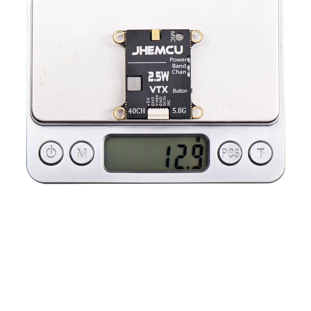 JHEMCU 2.5W VTX 5.8G 40CH FPV Transmitter w/ Mic Heat Sink 2-6S for FPV Drone