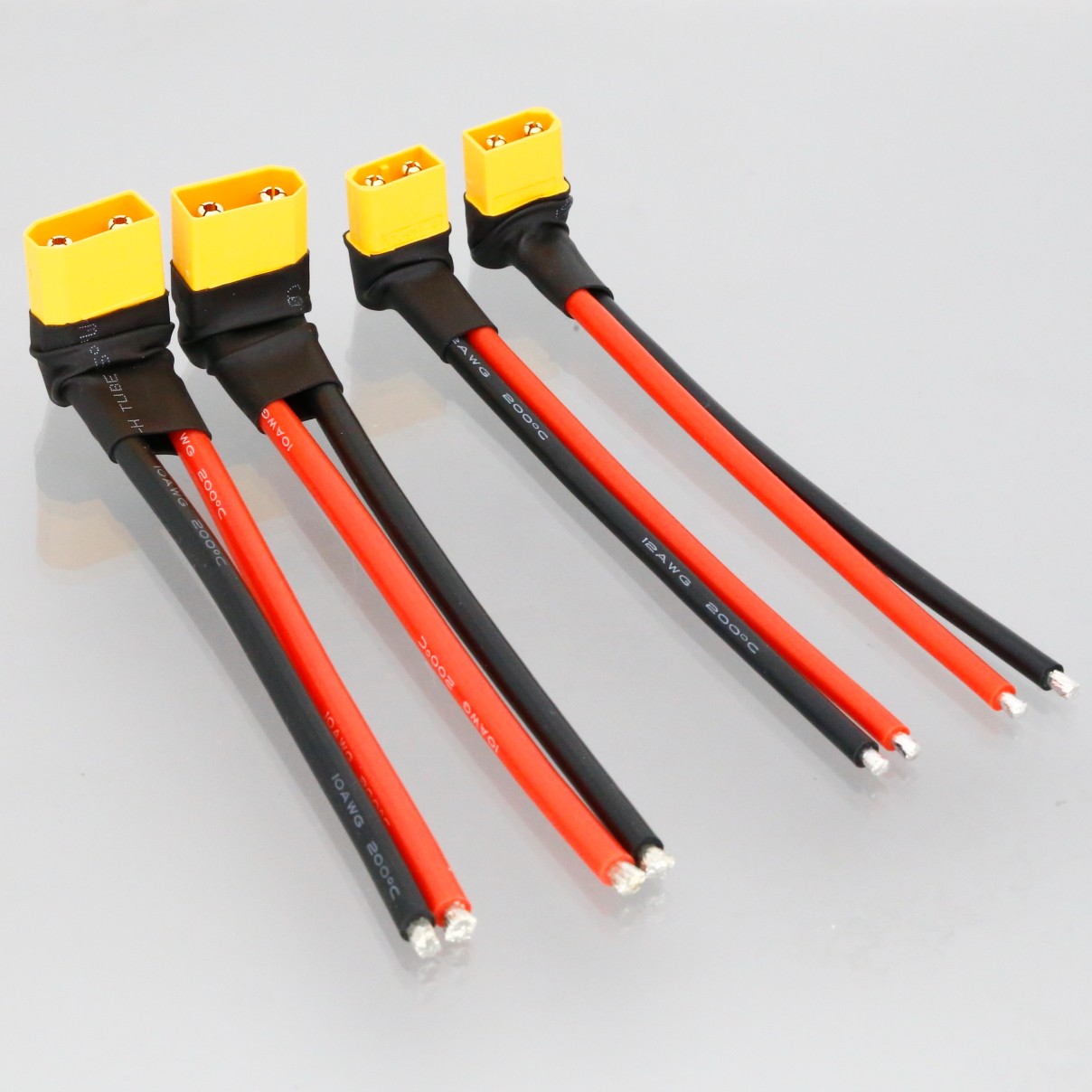 DIY Tinned End ESC RC Battery Port 90-Degree Turn XT90 XT60 Male Silicone Wire