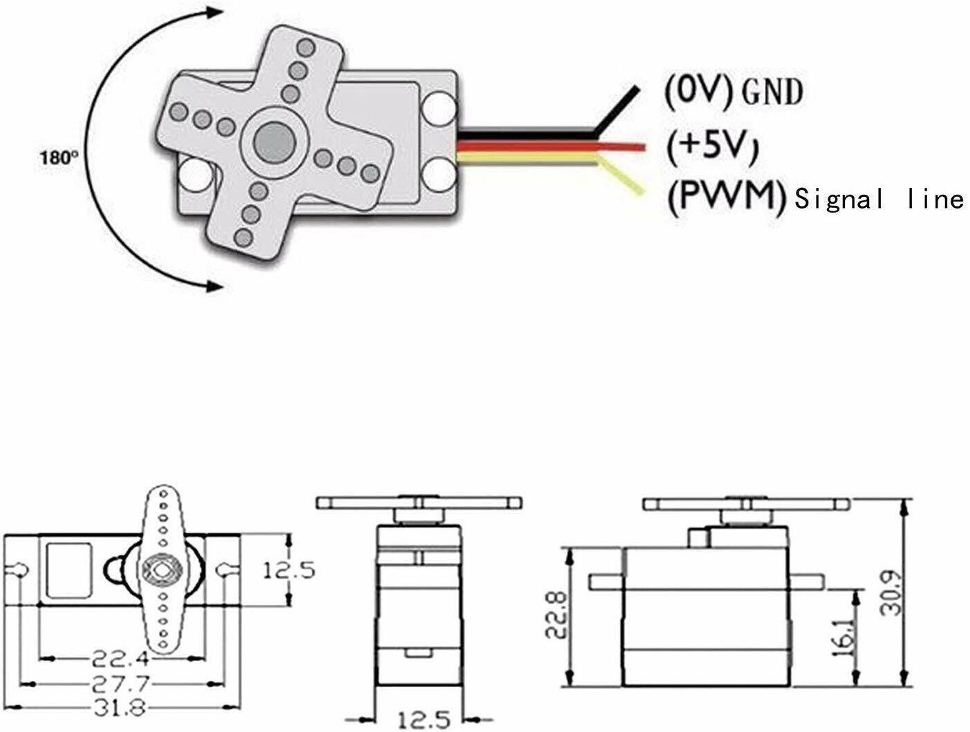 5pcs 9G SG90 Micro Servo Motor For RC Robot Helicopter Aircraf Airplane Car Boat