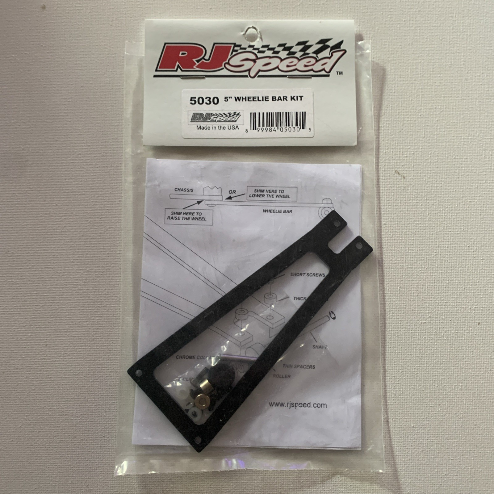 RJ Speed 5” Wheelie Bar Kit 5030 NEW