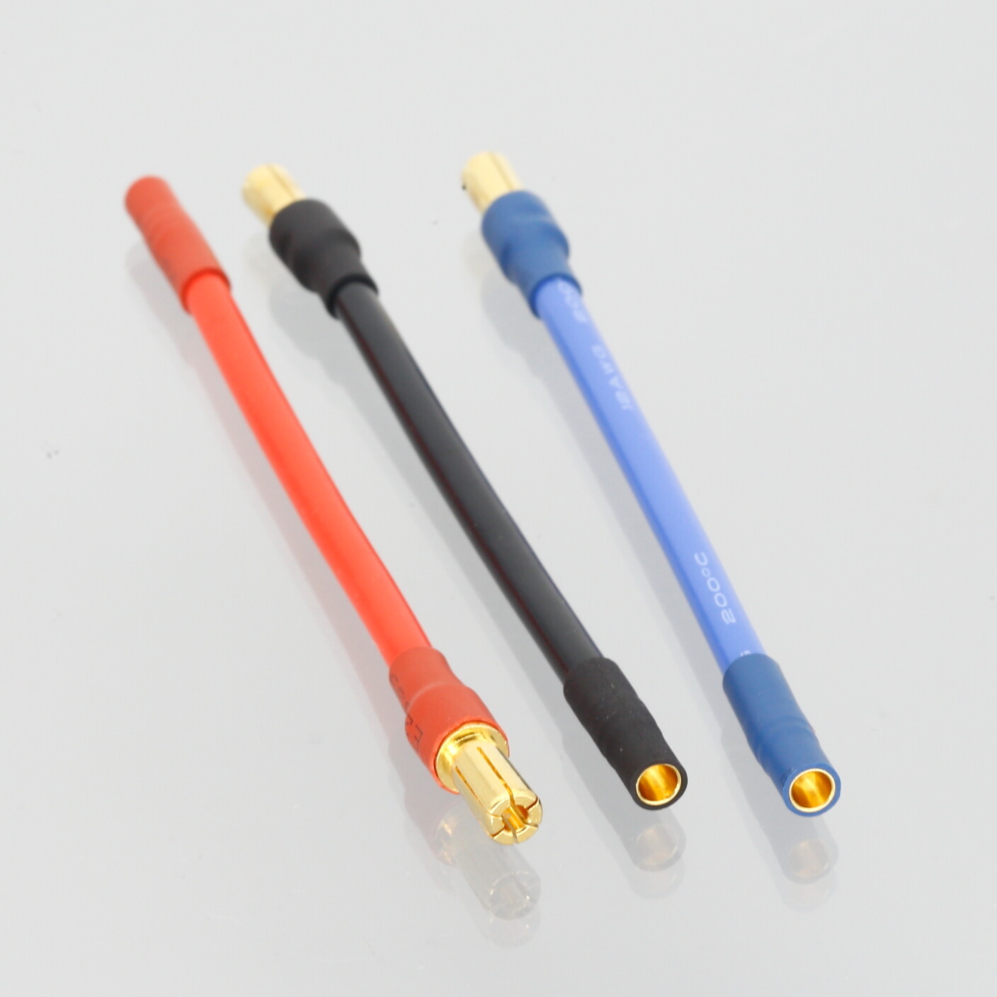 3pcs/lot RC Brushless Motor Bullet 5.5mm Male to 3.5mm Female 12AWG 4~20″ Cable