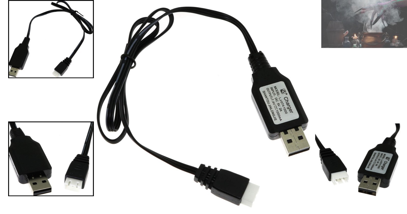 Effortless Charging: 1-Pack XH-3P Balance USB Charger for 7.4V Lipo Batteries