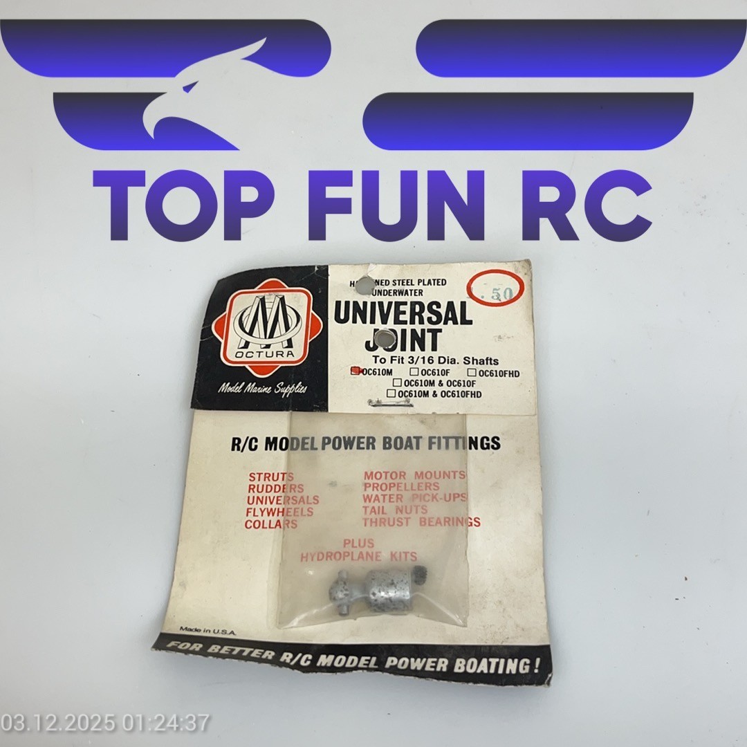 OCTURA OC610M UNIVERSAL JOINT TO FIT 3/16″ DIAMETER SHAFTS FOR RC BOATS
