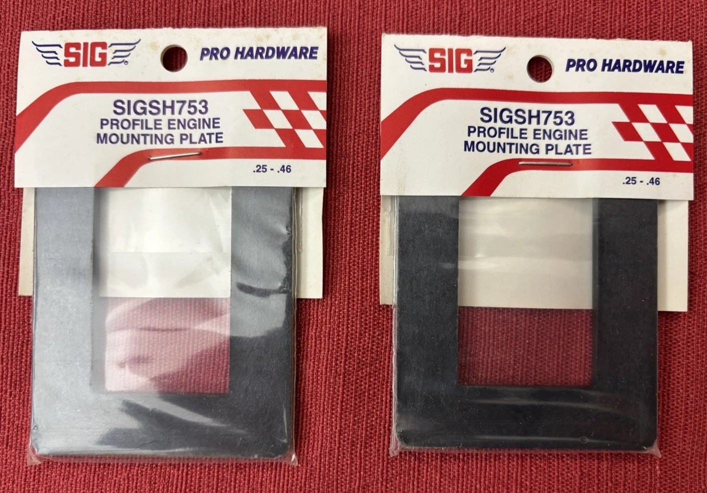 (2) Original SIG UC RC Airplane Profile Engine Mounting Plate 25-46 SH-753