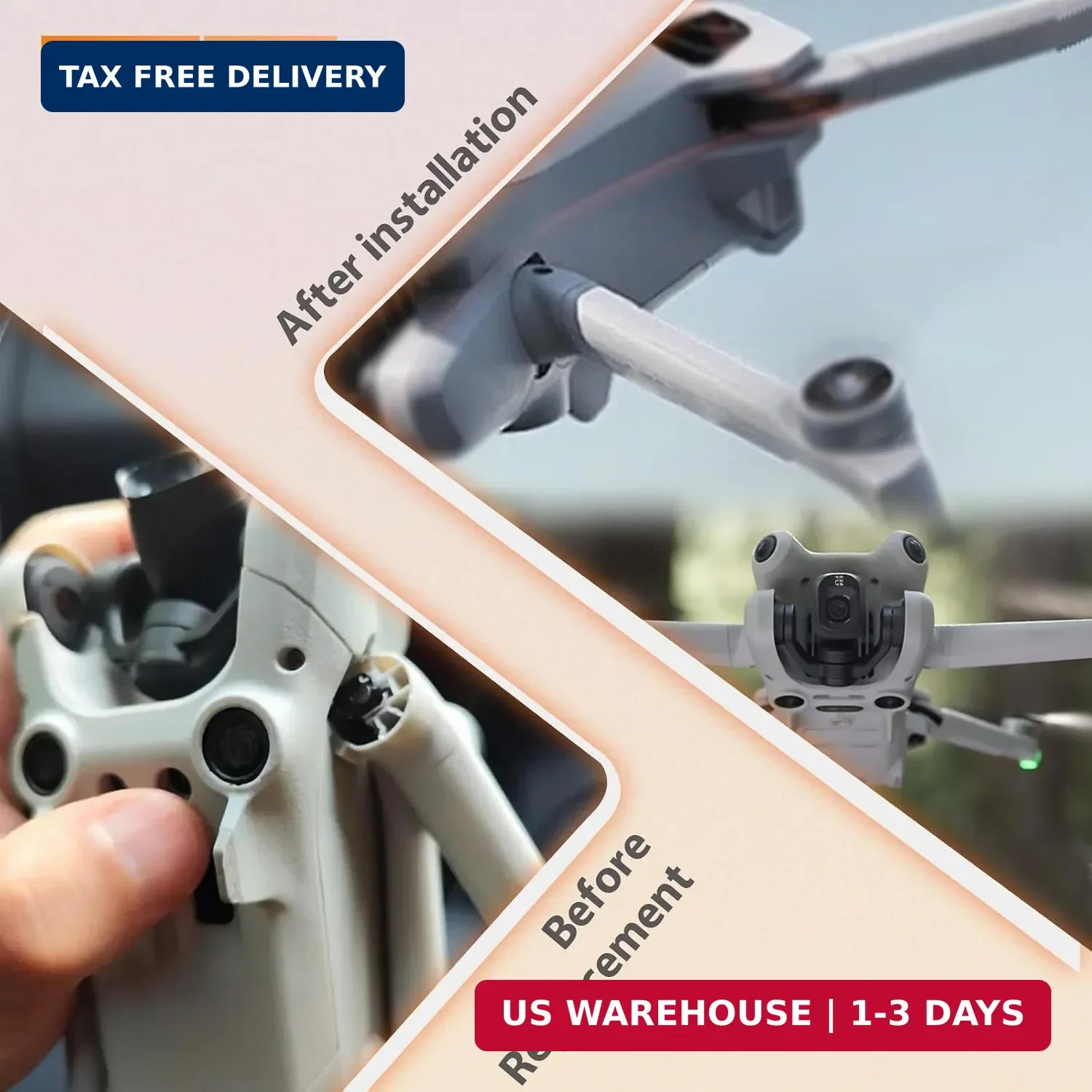 Front Arm Axis Replacement for DJI mini 4 pro/Mini 3 Front Arm Hinges Arm Shaft