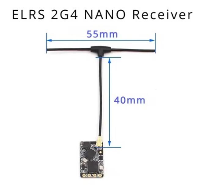 ExpressLRS ELRS BETAFPV Nano 2400 Rx Long Range Rx 12 Channels-Firmware V3.5.0