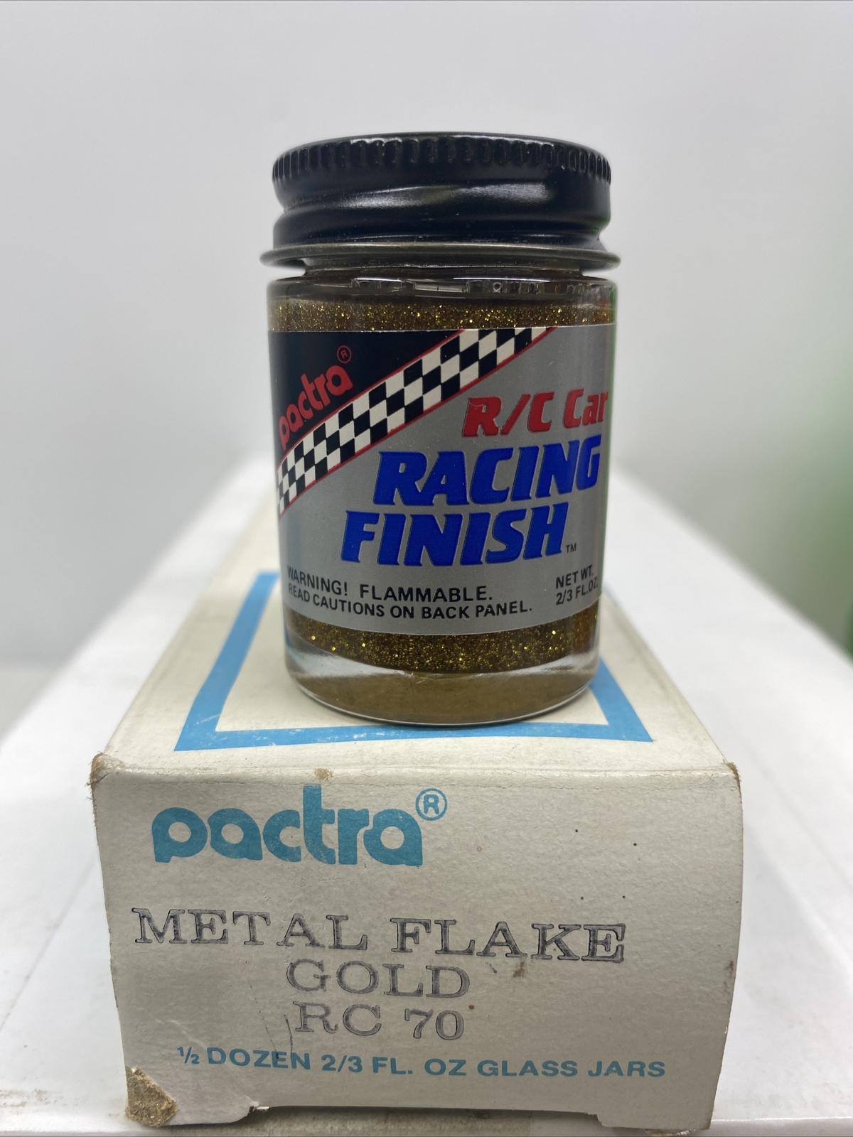 NEW Pactra Polycarbonate Metal Flake Gold Colored Paint 2/3 oz RC70