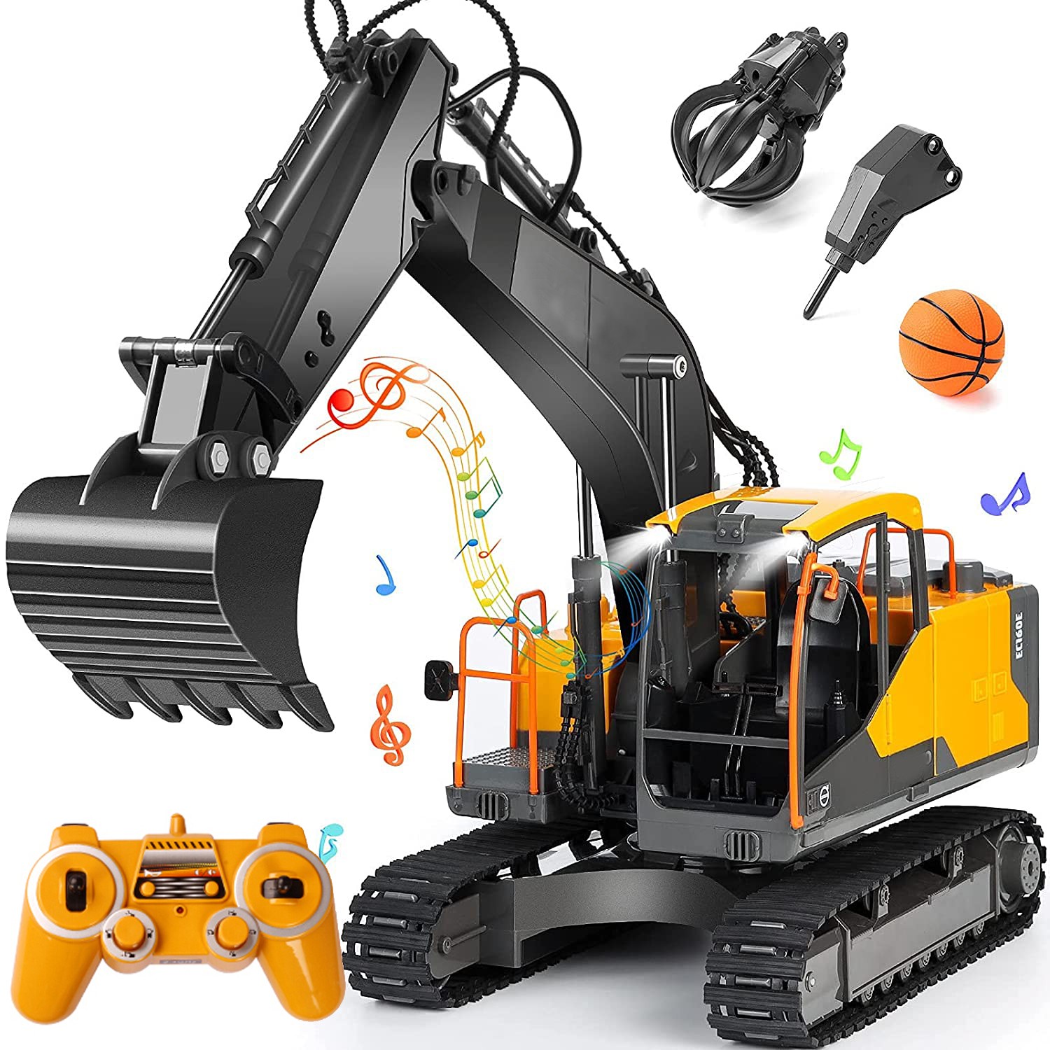 E568 Truck 1:16 RC Truck Alloy 3 in 1 Engineering Car 2.4G Remote Control Car RC