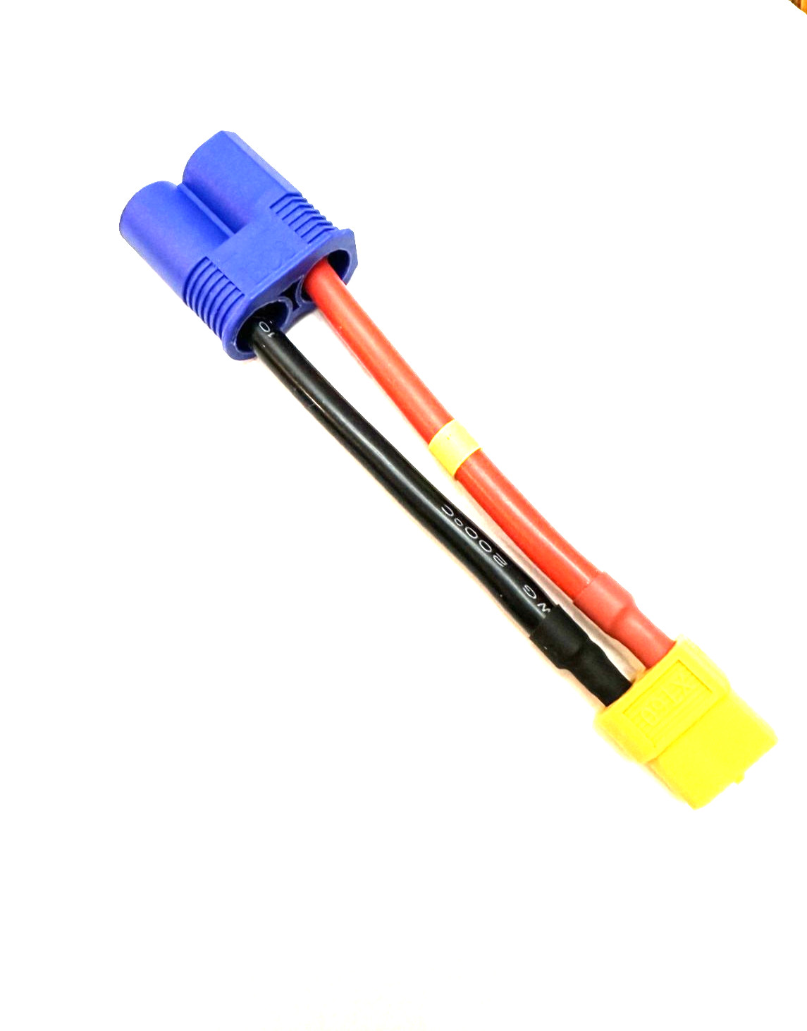 EC8 Male to XT60 Female 3″, 6″, 12″, 18″ Wire Gauge 10 AWG, 8 AWG