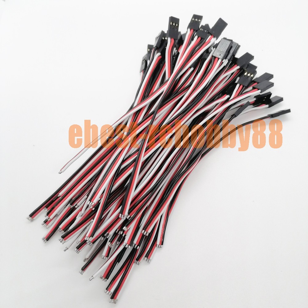 50 pcs DIY-JR Male Servo Plug 150MM 20AWG 100Cord Tail Pigtail Connector Cables
